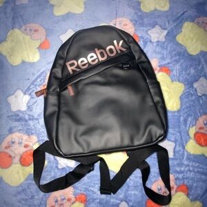 Reebok Black Backpack with Logo and Adjustable Straps